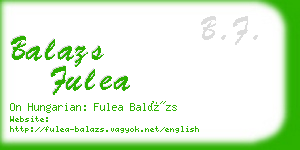 balazs fulea business card